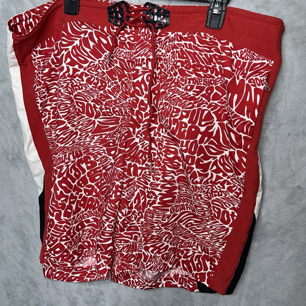 Jordan AOP Trunk Board Shorts Men Size 38 Red/White beach vacation y2k